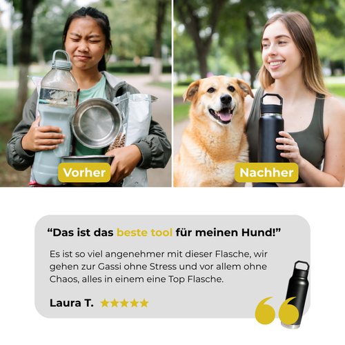 3 IN 1 HUNDEFLASCHE