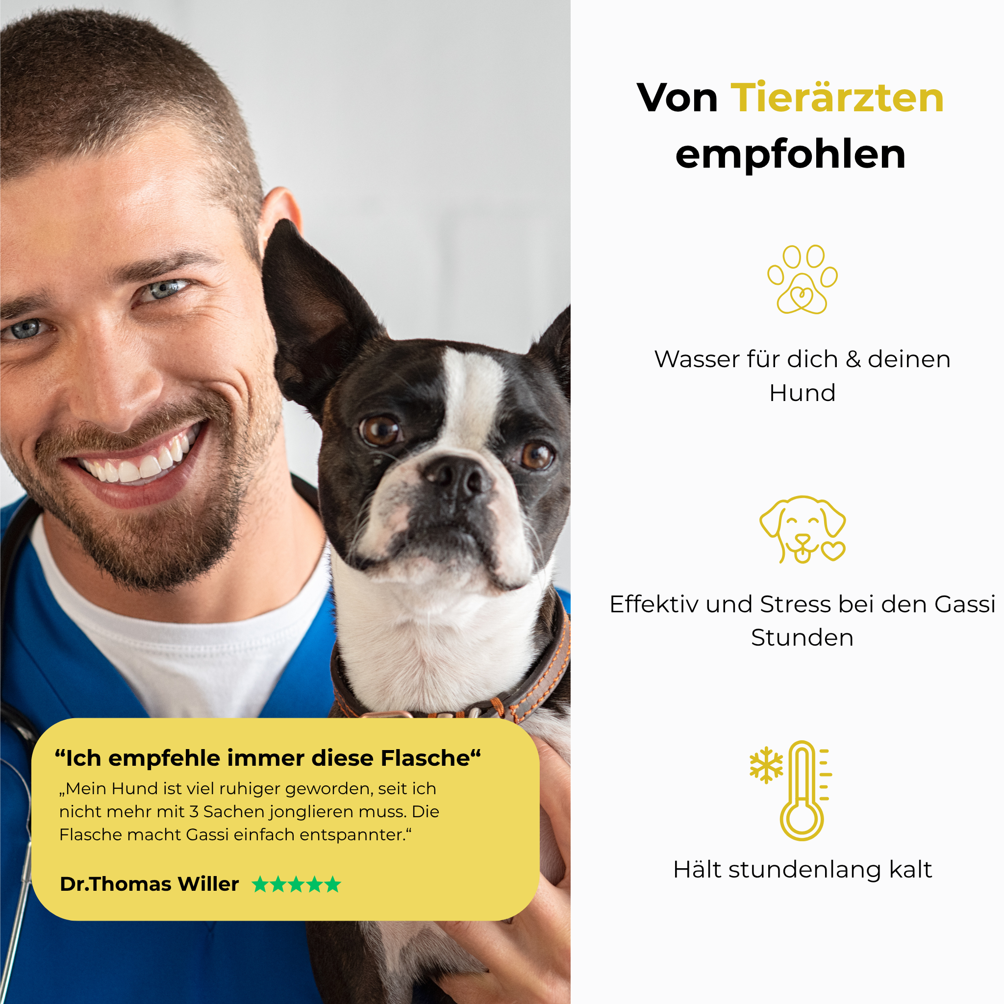 3 IN 1 HUNDEFLASCHE